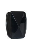 Armani Black Oversized Bezel Facet Cut Resin Lucite Bracelet