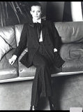 Yves Saint Laurent Black Pin Stripe 'Le Smoking' Suit