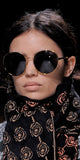 Sonia Rykiel Runway Oversized Gold Hippie Aviator 1970's Sunglasses