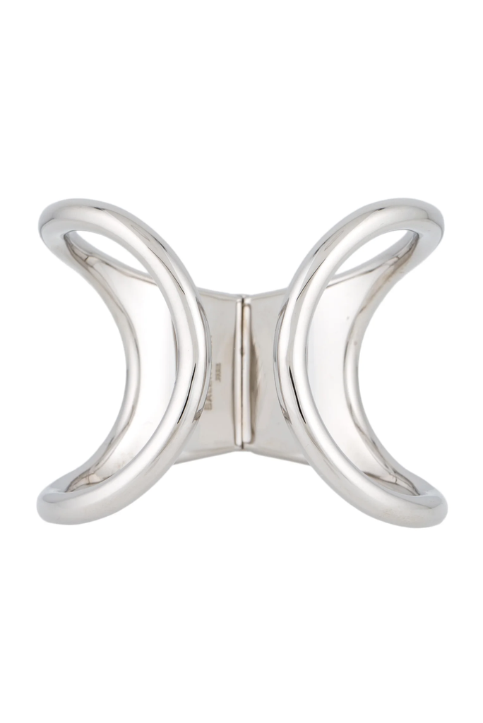 Balenciaga Silver Swirl Minimalism Bracelet