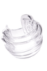 Balenciaga Clear Lucite Extra Wide Wave Folded Sculpture Cuff Bracelet