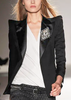Balmain by Christophe Decarnin Black Pointy Shoulder Suit Jacket Runway Fall 2009