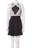Balmain Black White Braided Crystal Embellished Diamond Dress