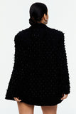 Vintage Black Beaded Tuxedo Suit Blazer Jacket