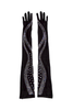 Norma Kamali Black Crystal Snake Opera Gloves