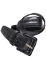 Vintage Black Crocodile Embossed Square Buckle Belt