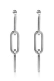 Burberry Silver Triple Chain Loop Earrings