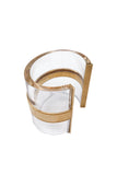 Burberry Clear Lucite with Gold Metal Cuff Bracelet