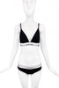 Calvin Klein Black Wide White Logo Elastic Bra & Panty Bikini Set