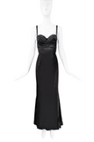 Roberto Cavalli Black Bustier Dress Gown With Corset