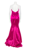Roberto Cavalli Pink Satin Bustier Fishtail Hour Glass Gown