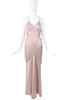 Roberto Cavalli Pink Nude Blush Silk Side Corset Ties Slip Dress Gown