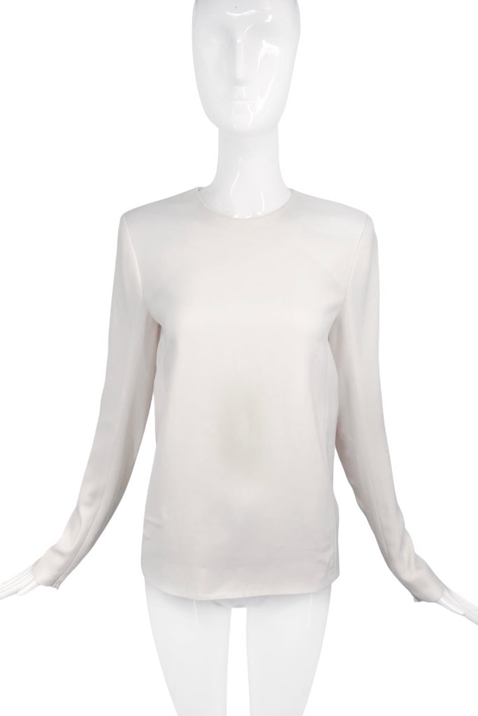 Celine by Phoebe Philo White Top with Orange Inlay
