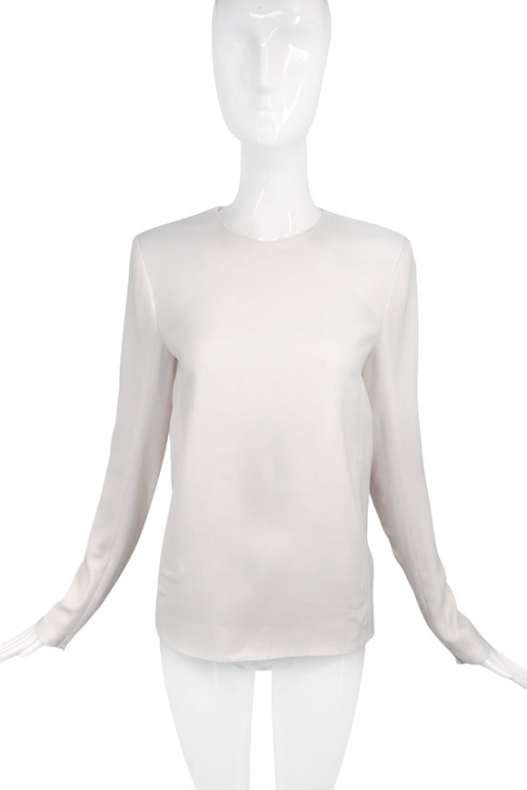 Celine by Phoebe Philo White Top with Orange Inlay