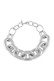 Ben Amun Runway Silver Metal Oversized Link Chain Necklace