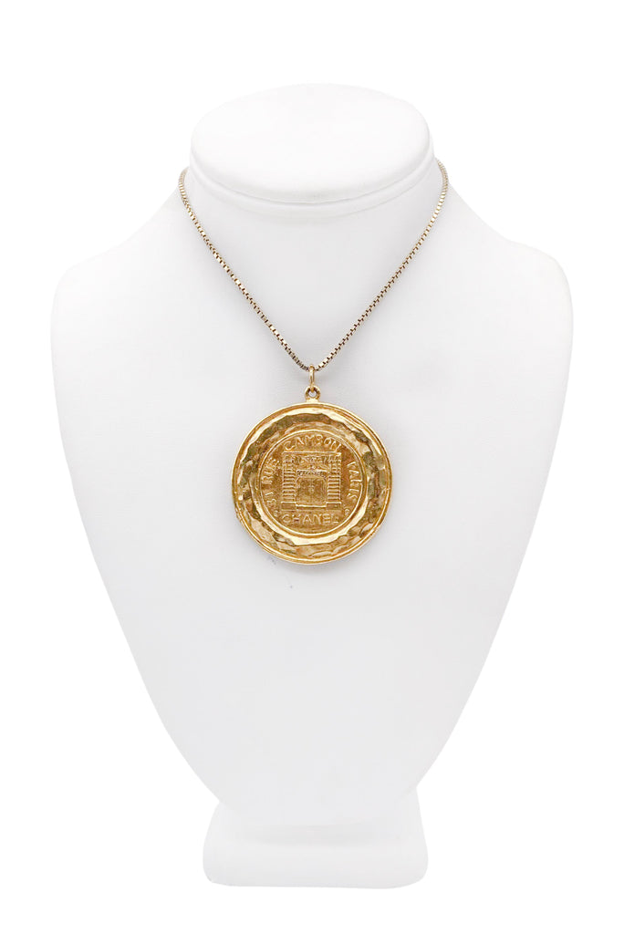 Chanel Gold Rue Cambon 31 Oversized Coin Necklace