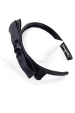 Chanel "Heathers" Satin & Chiffon Hair Bow with Gold CC Logo