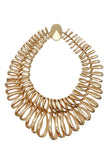 Christian Dior by Galliano Gold Bone Infinity Loop Link Choker Necklace with "CD" Logo Clasp