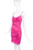 Christian Dior by John Galliano Pink Ruched Mini Dress