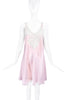 Christian Dior Pale Pink Peach White Lace Silk Slip Dress