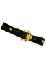 Christian Lacroix Black Suede Gold Buckle & Details Belt