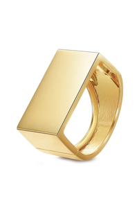Vintage Gold Chunky Geometric Square Bangle Bracelet