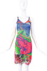 Christian Dior by John Galliano 2001 London Map Print Neon Dress