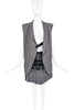 Comme des Garcons Grey Prince of Wales Tartan Print Shoulder Pad Strap Vest