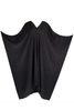 Vintage Black Crepe de Chine V Neck Draped Kaftan Dress #