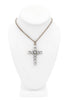Dolce & Gabbana Silver Chain Crystal Cross Necklace
