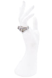 Vintage Silver Baguette Crystal Ring