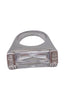 Vintage Silver Baguette Crystal Ring
