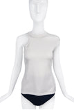 Cushnie White Asymmetric Arm Hole Cut Out Tank Top