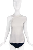 Cushnie White Asymmetric Arm Hole Cut Out Tank Top