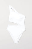 White Lycra Cut Out Bathing Body Suit
