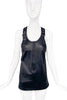 Diesel Black Gold Black Leather Asymmetric Strap Metal Hardware Top Short Dress