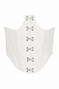 Dion Lee White Stretch Under Bust Silver Hardware Corset Belt