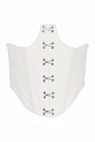 Dion Lee White Stretch Under Bust Silver Hardware Corset Belt