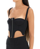 Dion Lee Black Double Arch Zipper Corset Bustier Top