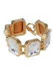 Christian Dior Gold Square Crystal Bracelet