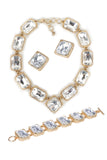 Christian Dior Gold Square Crystal Bracelet