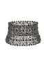 Christian Dior by John Galliano Blackened Silver Triangle Jet Black Crystal Wide Masaii Style Choker Necklace Runway 1998