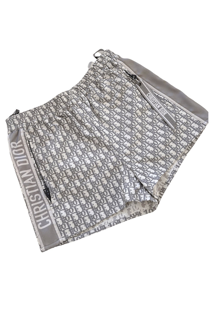 Christian Dior Gray Logo Chez Moi Zipper Shorts