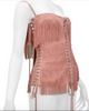 Dolce & Gabbana Pink Fringe Lace Up Corset Runway 2003