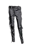 Dolce & Gabbana Black Satin Shiny Stretch Lace up Corset Pants Runway 2003