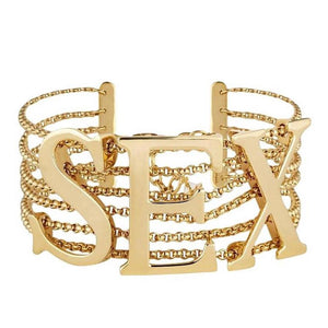 Dolce & Gabbana Gold Runway "Sex" Necklace Spring 2003 Collection