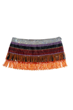 Dolce Gabbana Beaded Crystal Fringe Mini Skirt Spring 2000