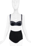 Dolce Gabbana Black Satin Bra 90's