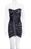 D&G Dolce and Gabbana Black Lace Satin Lace Up Corset Bustier Dress