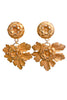 Dominique Aurientis Paris Gold Leaf Massive Vintage Earrings